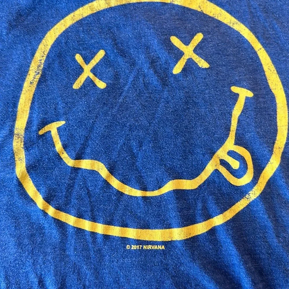 NIRVANA T-Shirt Worn but No Holes or Real‎ Damage Pit to Pit 19